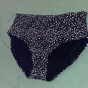 high-waisted bikini bottoms.